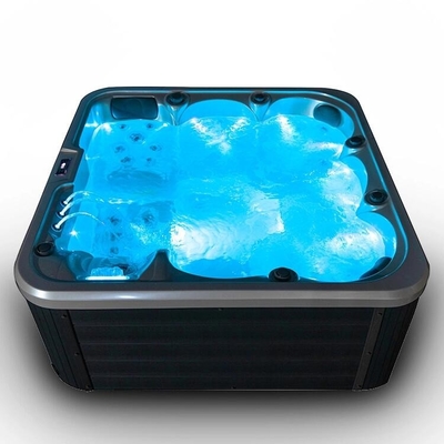 Наружная акриловая горячая ванна Спа настройка Jacuzzi Наружная спа для 6 человек Массажная спа горячая ванна с светодиодным освещением