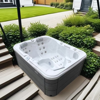 3-4 человека Jacussii Outdoor Spa Hot Tub с светодиодным освещением и энергетикой- дизайн